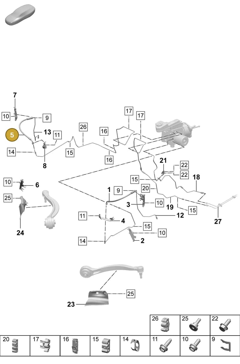 PAC611702 — Porsche Macan (2024-2024) diagram p61604010, position 5