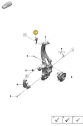 PAC611841 Porsche Brake Line Bracket