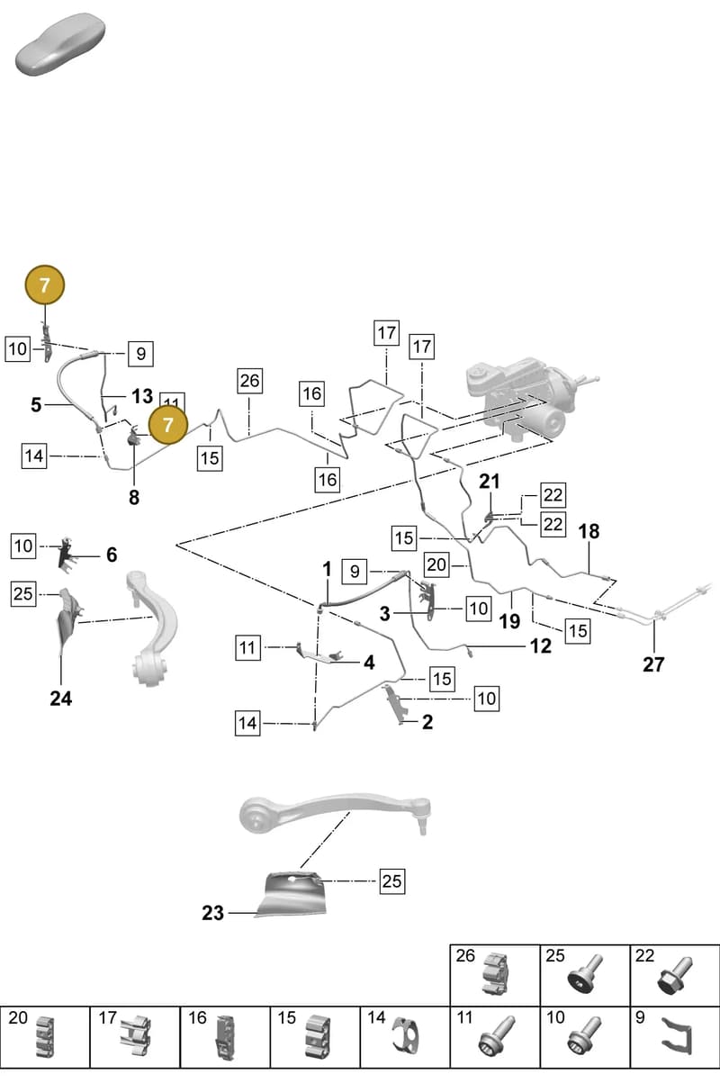 PAC611842 — Porsche Macan (2024-2024) diagram p61604010, position 7
