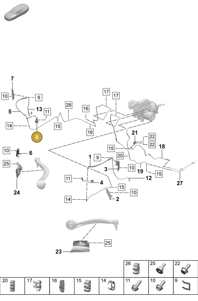 PAC611846 — Porsche Macan (2024-2024) diagram p61604010, position 8