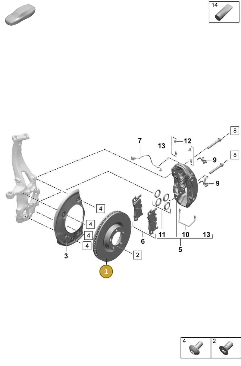 PAC615301A — Porsche Macan (2024-2024) diagram p61602000, position 1