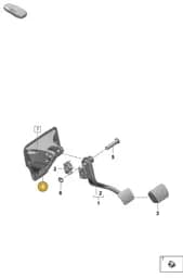 PAC723117A Porsche Bracket for Pedal Cluster