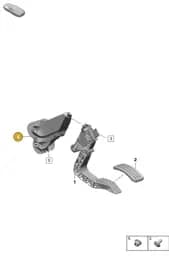 PAC723117B Porsche Bracket for Pedal Cluster