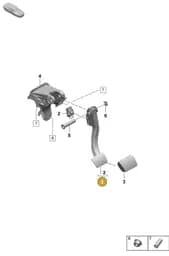 PAC723145 Porsche Brake Pedal