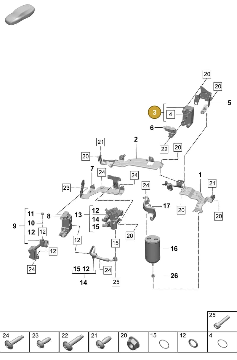 PAC816112 — Porsche Macan (2024-2024) diagram p61814420, position 3
