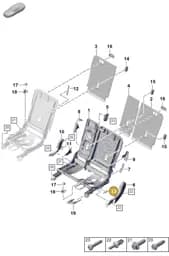 PAC88325182V Porsche Handle for Backrest Adjustment (Titan Black 82V)