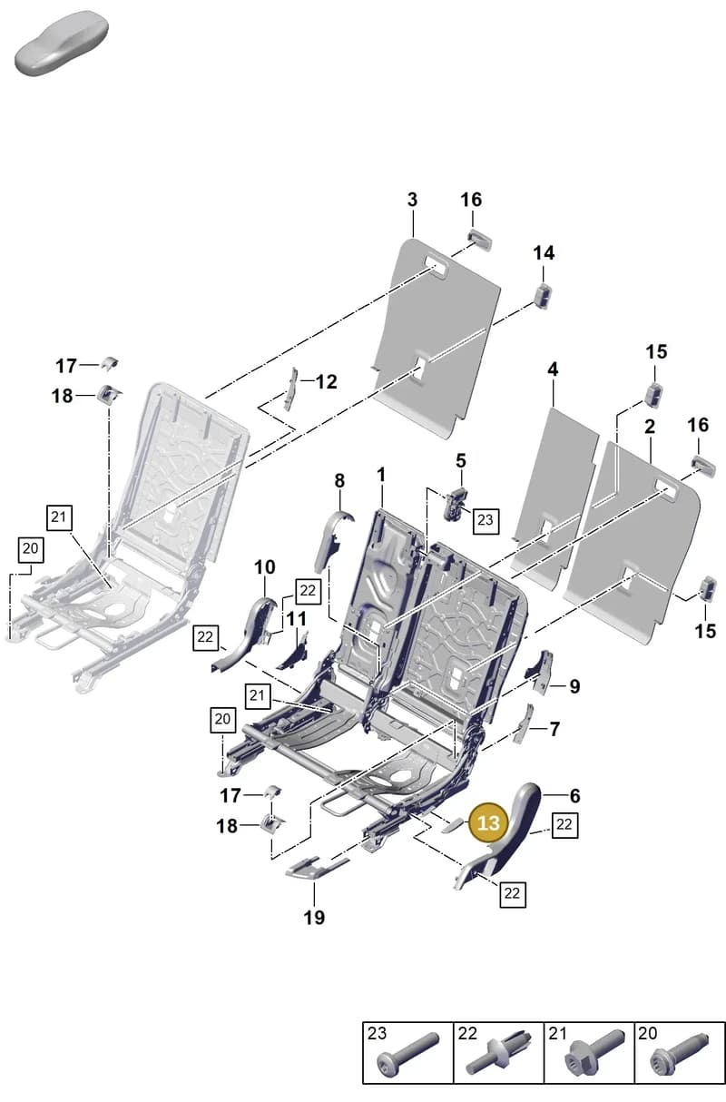 PAC88325282V — Porsche Cayenne Hybrid Coupe (2023-) diagram p60818000, position 13