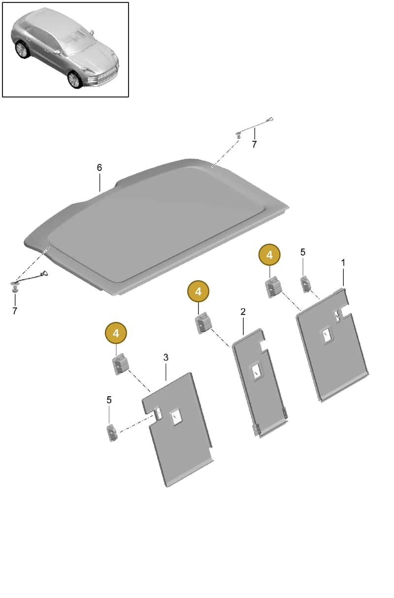 PAC887301OP1 — Porsche Macan (2018-2022) diagram p52818600, position 4