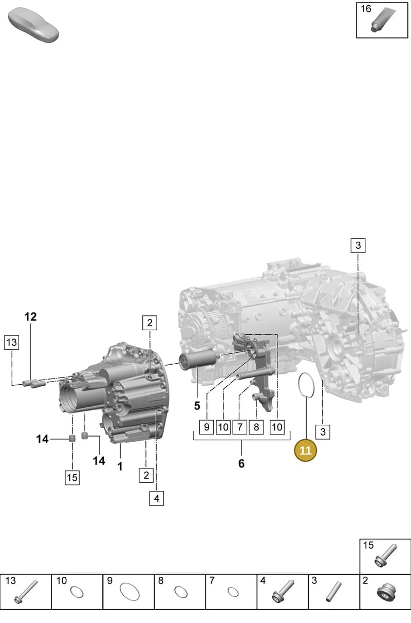 PAC903575 — Porsche Macan (2024-2024) diagram p61355130, position 11