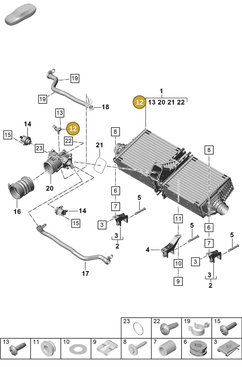 PAC906051C — Porsche 911 (2020-2022) diagram p57107200, position 12