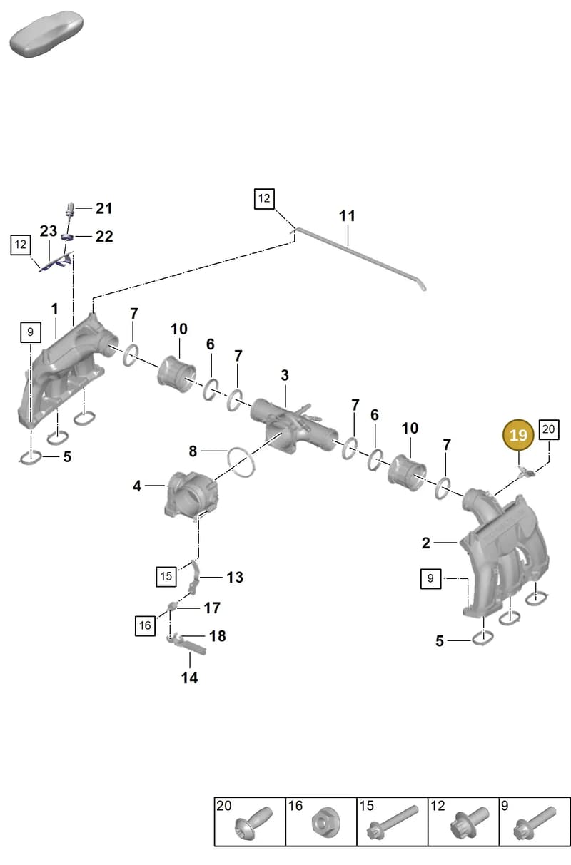 PAC906051C — Porsche 911 (2024-2025) diagram p63107100, position 19