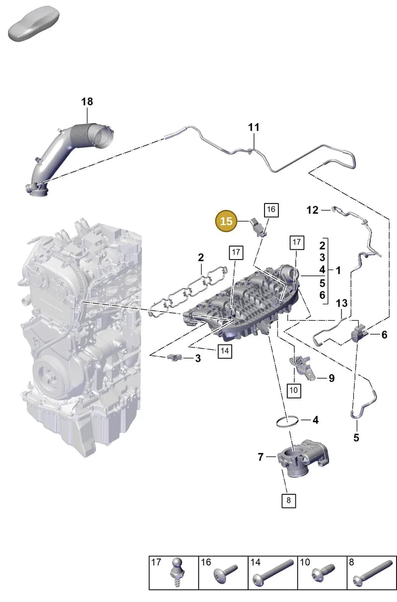 PAC906051F — Porsche Cayenne Coupe (2023-2023) diagram p60107100, position 15