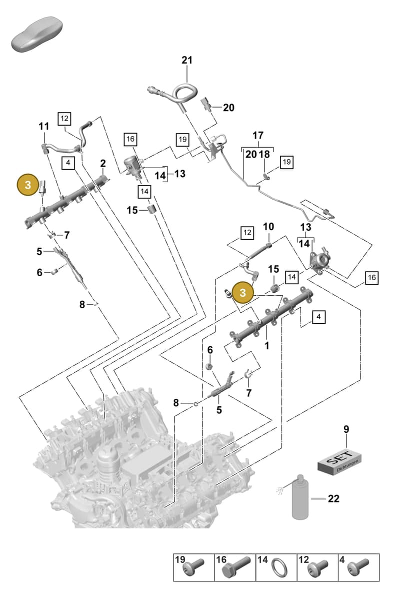 PAC906054E — Porsche Panamera (2020-2023) diagram p58107000, position 3