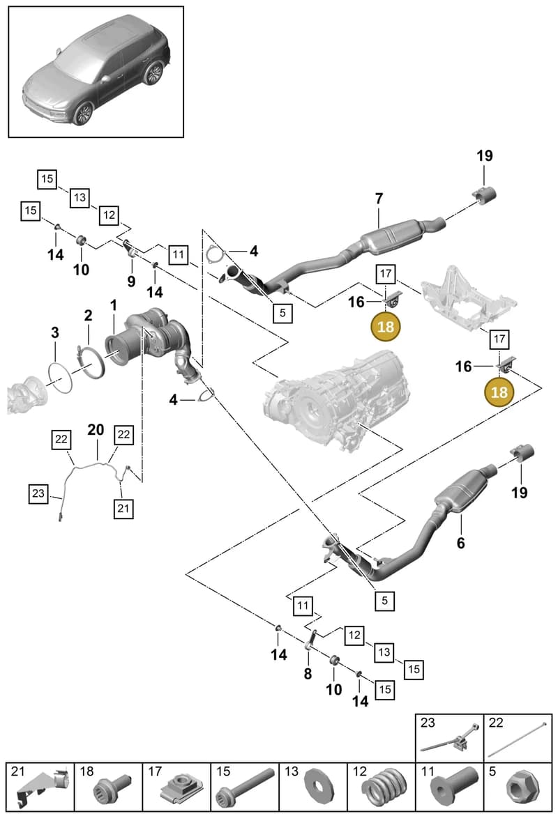 PAC906265C — Porsche Cayenne (2017-2023) diagram p51202090, position 18