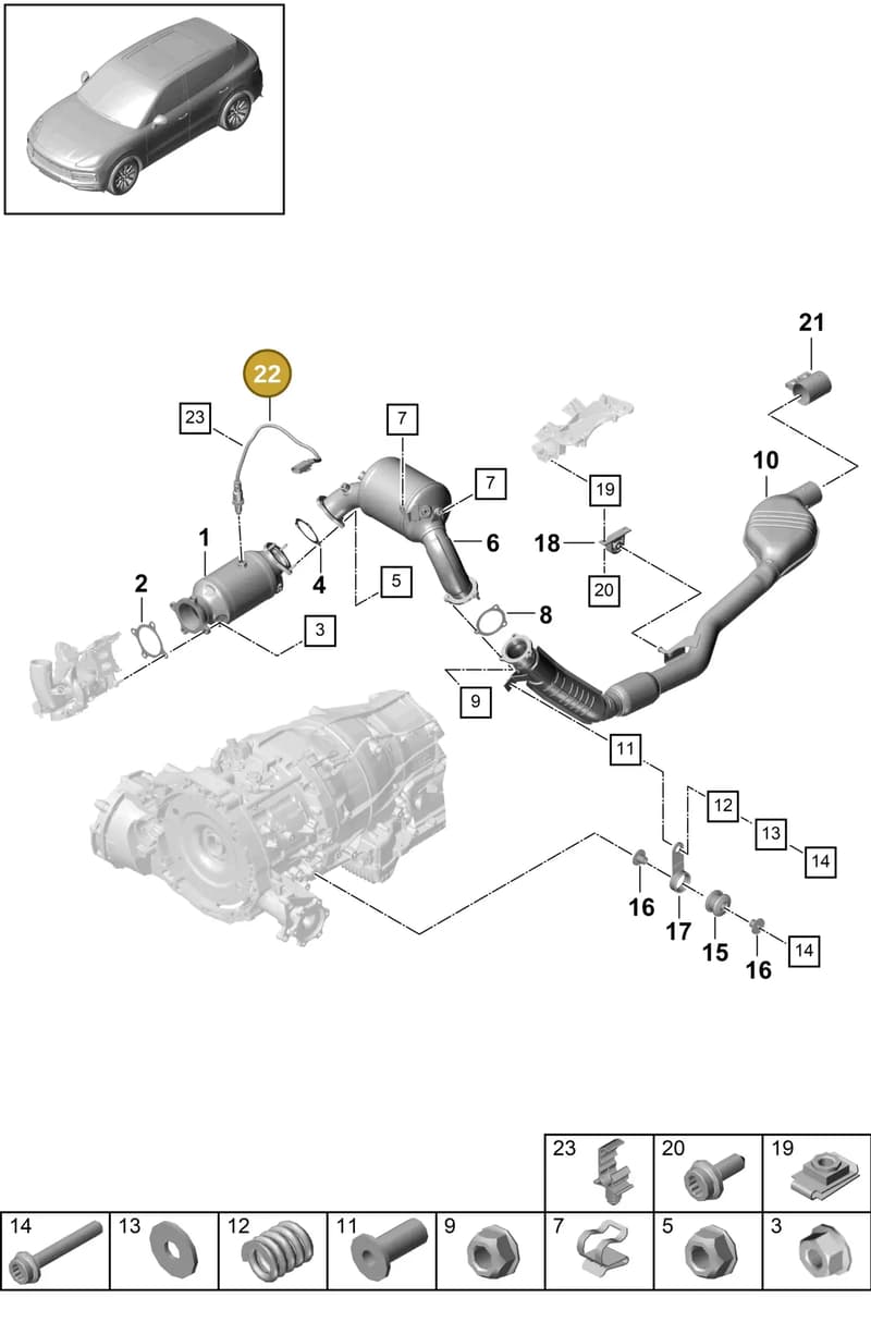 PAC906265C — Porsche Cayenne (2017-2023) diagram p51202100, position 22