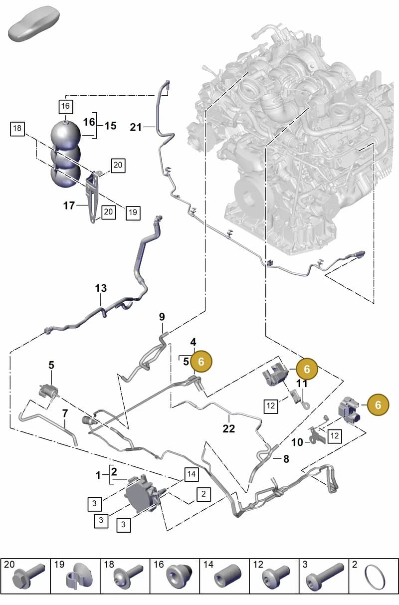 PAC906609 — Porsche Cayenne Coupe (2023-2023) diagram p60107410, position 6