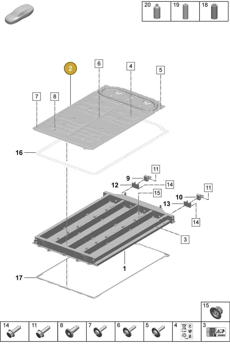 PAC915234D — Porsche Macan (2024-2024) diagram p61251010, position 2
