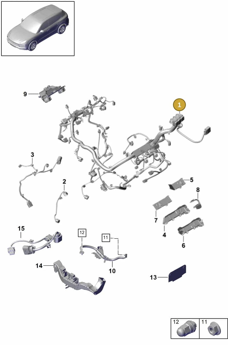 PAC971595A — Porsche Cayenne (2017-2023) diagram p51902020, position 1