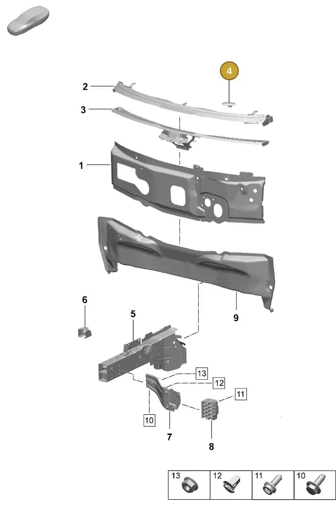 PAD000302A — Porsche Macan (2024-2024) diagram p61801100, position 4