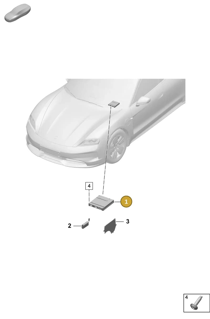 PAD035284F — Porsche Taycan Sport Turismo (2023-2025) diagram p64901500, position 1