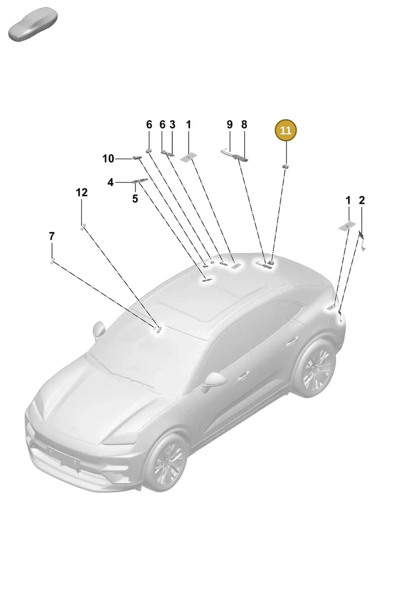 PAD035510B — Porsche Macan (2024-2024) diagram p61911300, position 11