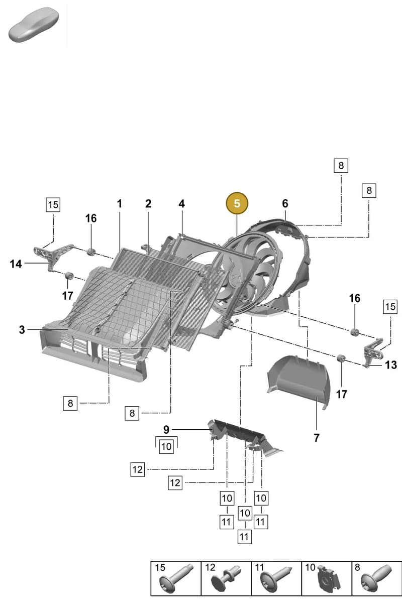 PAD121003 — Porsche Macan (2024-2024) diagram p61155200, position 5