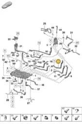 PAD121096A Porsche Coolant Hose with Quick Release Coupling