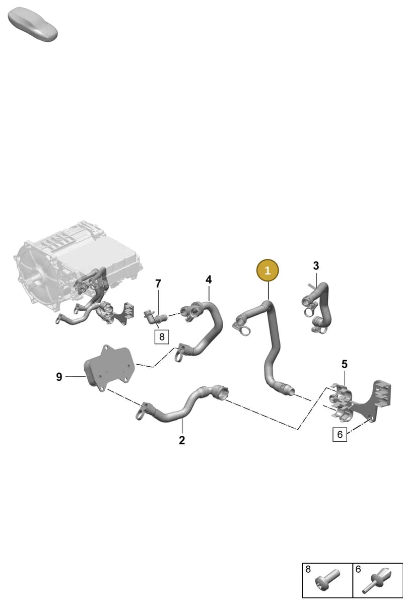 PAD121109A — Porsche Taycan Sport Turismo (2023-2025) diagram p64155550, position 1