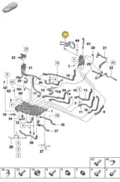 PAD121162 Porsche Coolant Pipe with Coolant Hose