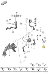 PAD121232A Porsche Retainer for Coolant Hose