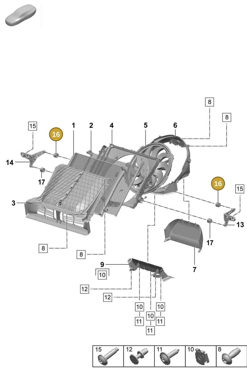 PAD121275 — Porsche Macan (2024-2024) diagram p61155200, position 16