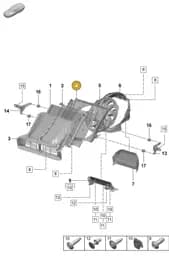 PAD121360 Porsche Bracket for Radiator Fan