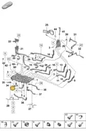 PAD121550A Porsche Coolant Hose
