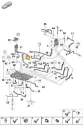 PAD121625A Porsche Coolant Hose with Quick Release Coupling
