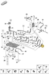 PAD121630A Porsche Coolant Hose with Quick Release Coupling