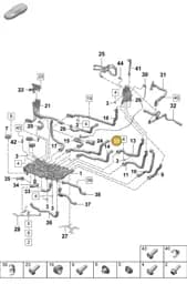 PAD121632 Porsche Coolant Hose with Quick Release Coupling