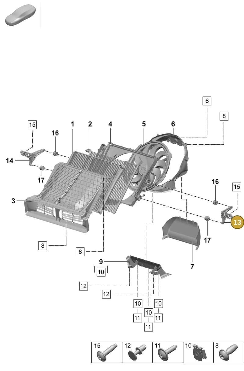 PAD121703 — Porsche Macan (2024-2024) diagram p61155200, position 13