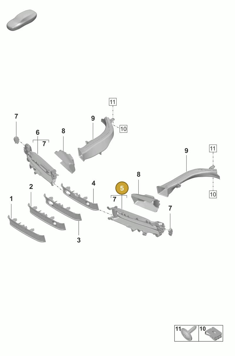 PAD121753AOK1 — Porsche Taycan Sport Turismo (2023-2025) diagram p56802100, position 5