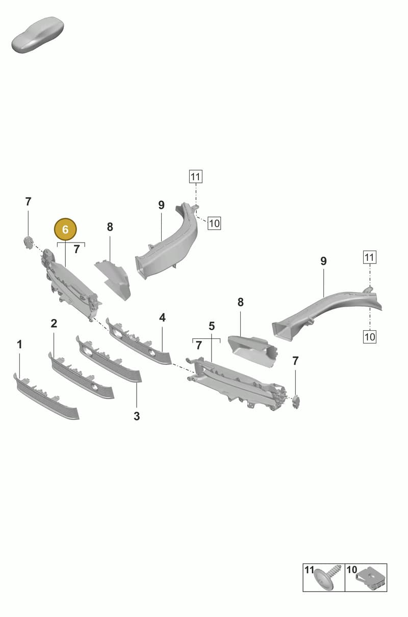 PAD121754AOK1 — Porsche Taycan Sport Turismo (2023-2025) diagram p56802100, position 6
