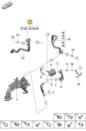 PAD122448 Porsche Coolant Hose