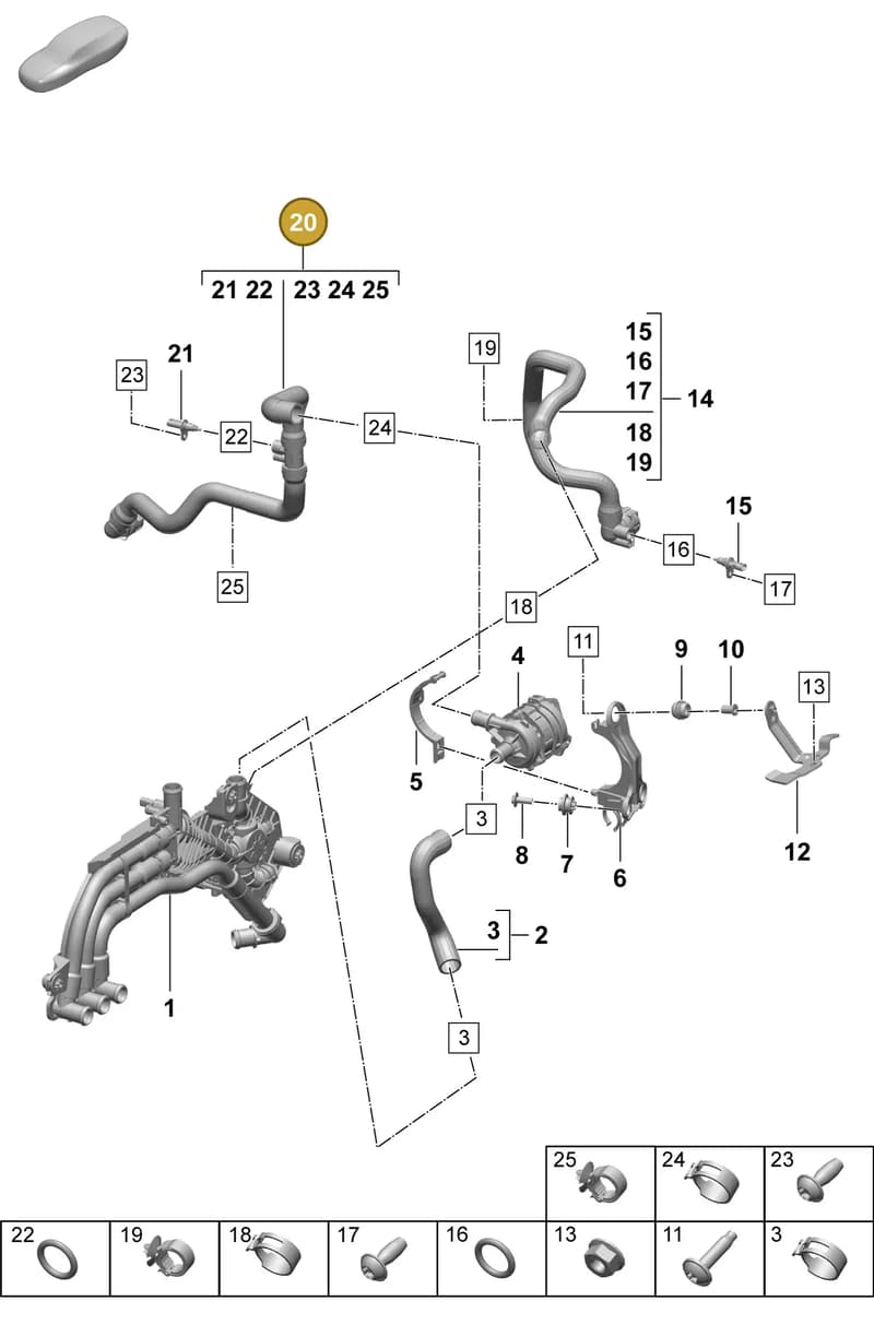 PAD122448 — Porsche Macan (2024-2024) diagram p61155020, position 20