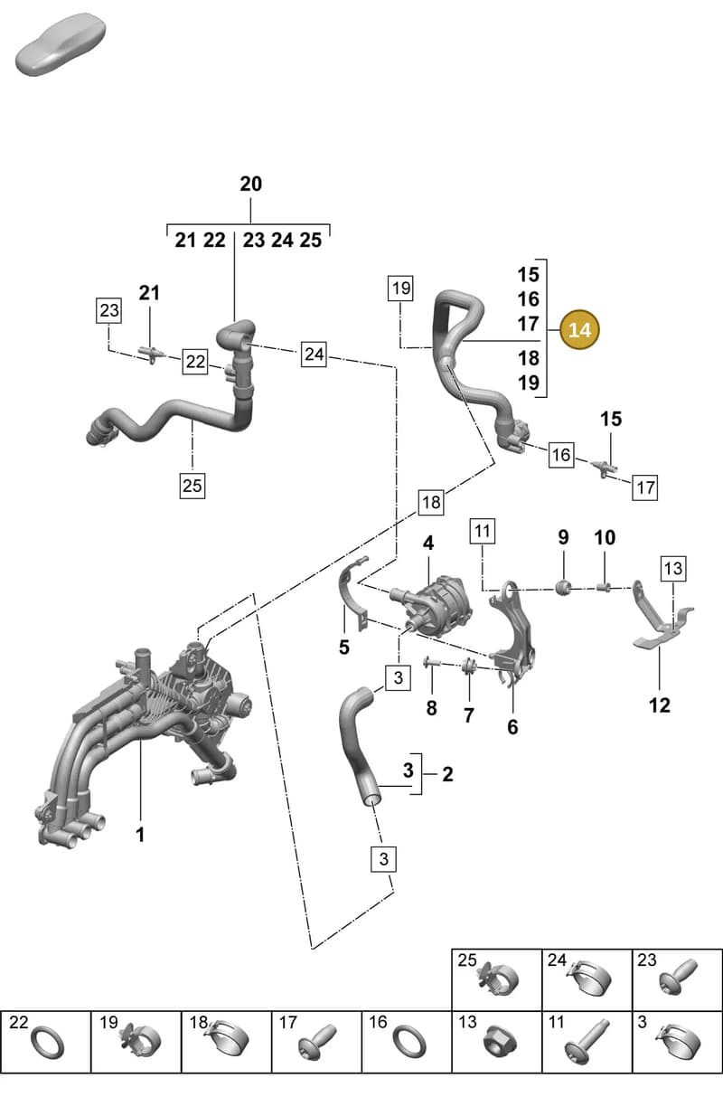 PAD122449A — Porsche Macan (2024-2024) diagram p61155020, position 14