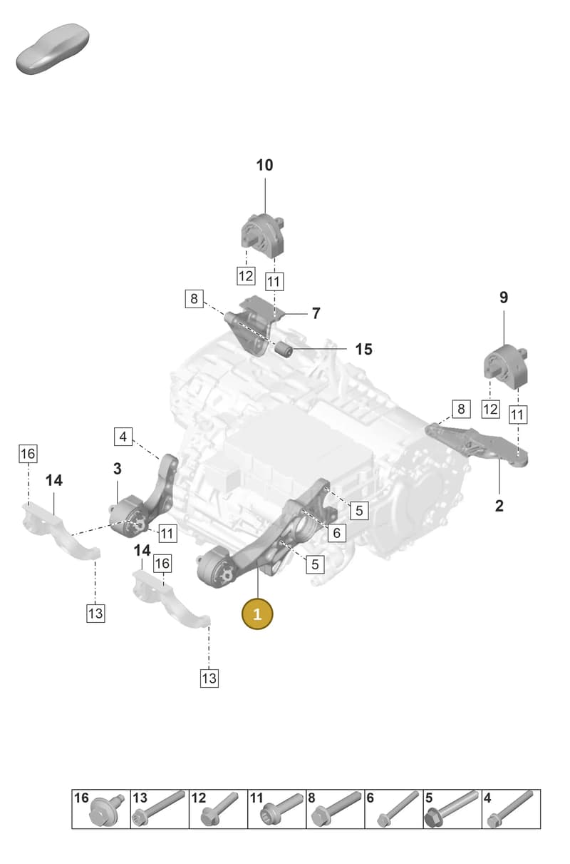 PAD199181 — Porsche Taycan Sport Turismo (2019-2024) diagram p56159050, position 1