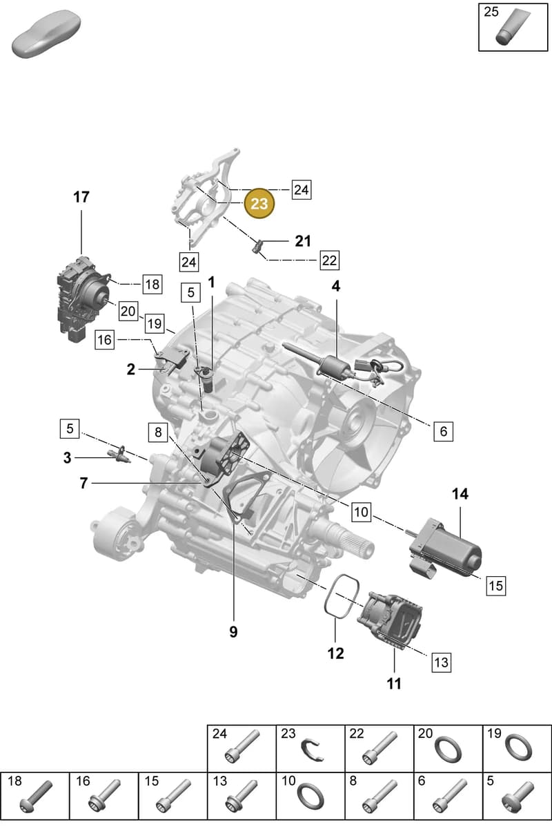 PAD311588 — Porsche Taycan Sport Turismo (2023-2025) diagram p64355200, position 23
