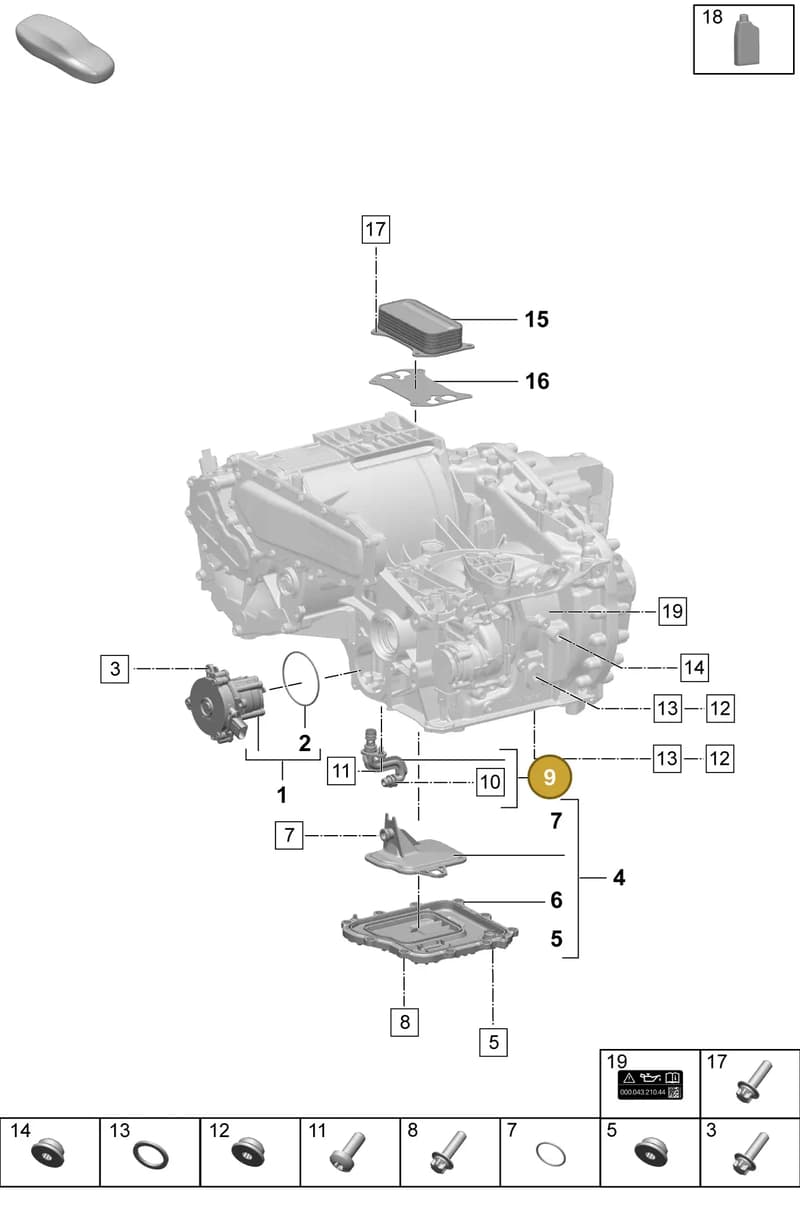 PAD315100 — Porsche Macan (2024-2024) diagram p61355100, position 9
