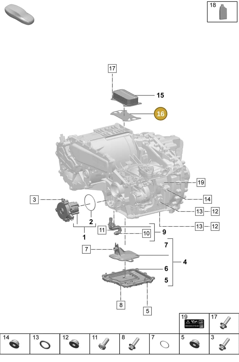 PAD317070 — Porsche Macan (2024-2024) diagram p61355100, position 16