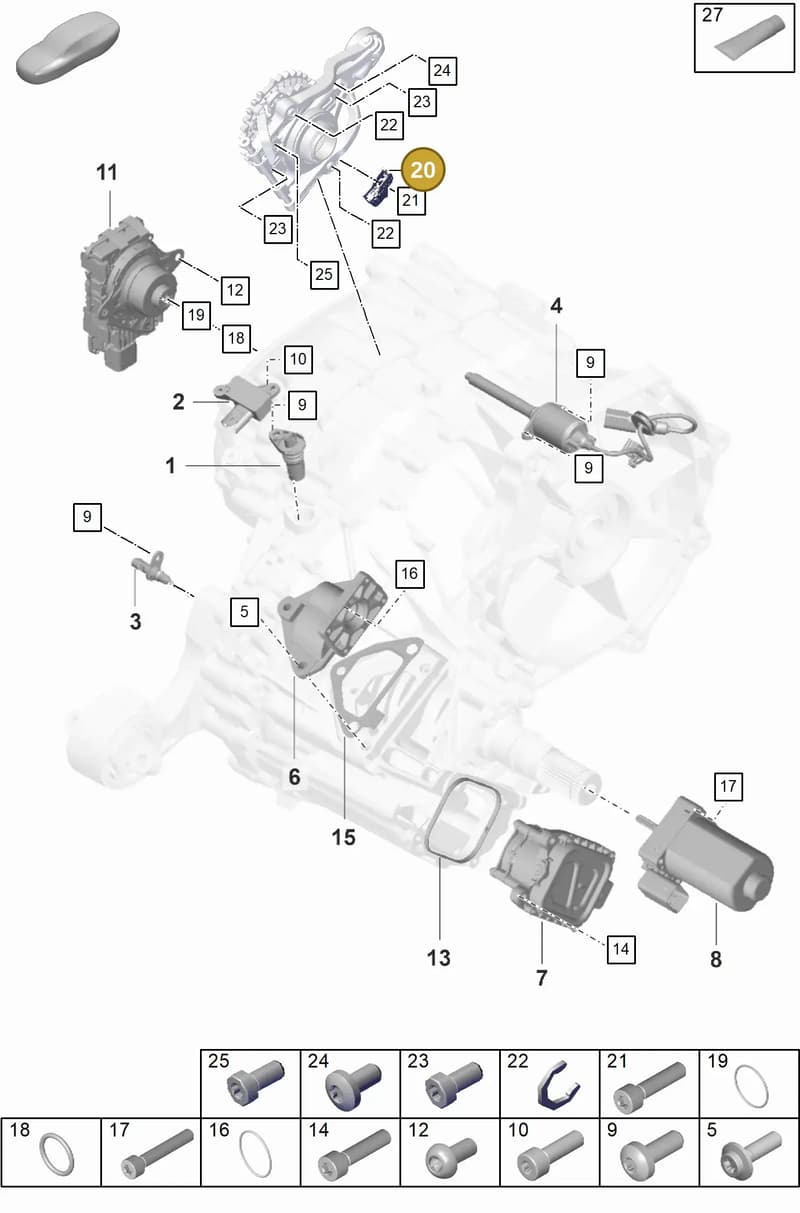 PAD323177 — Porsche Taycan Sport Turismo (2019-2024) diagram p56355200, position 20