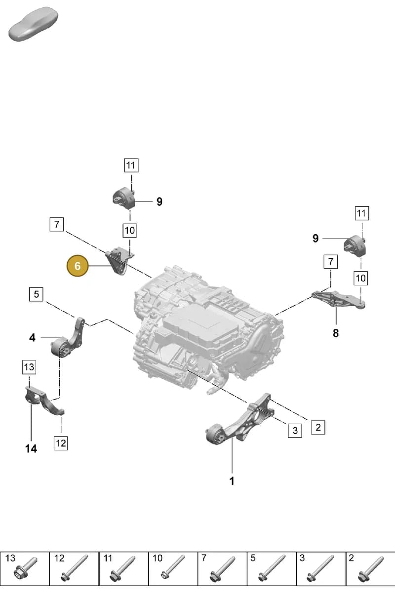 PAD399233 — Porsche Taycan Sport Turismo (2023-2025) diagram p64159050, position 6