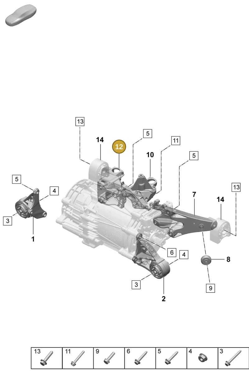 PAD399514 — Porsche Taycan Sport Turismo (2023-2025) diagram p64159000, position 12