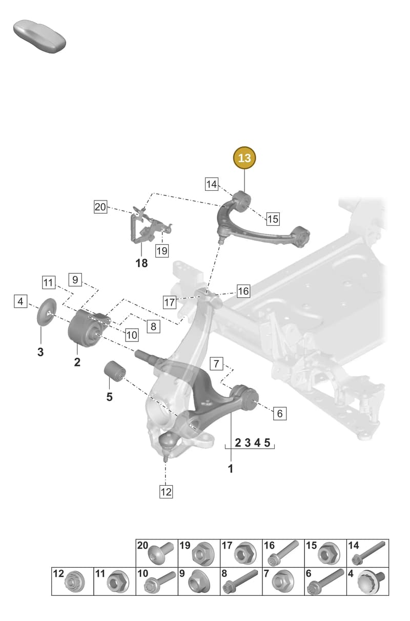 PAD407021A — Porsche Taycan Sport Turismo (2023-2025) diagram p56401050, position 13